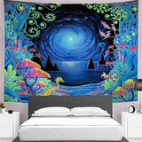 Load image into Gallery viewer, Lofaris Mushroom Forest Landscape Painting Style Wall Tapestry