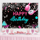 Load image into Gallery viewer, Lofaris Musical And Glitter Abstract Happy Birthday Backdrop