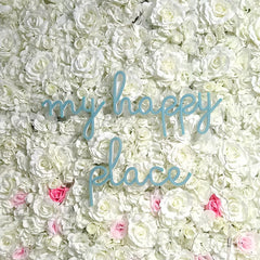 Lofaris My Happy Place Blue LED Neon Sign For Party Deco Baby Room