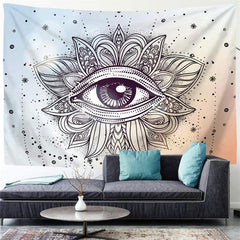 Lofaris Mysterious Eyes Bohemian Novelty Trippy Wall Tapestry