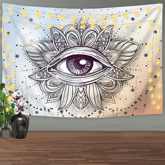 Lofaris Mysterious Eyes Bohemian Novelty Trippy Wall Tapestry