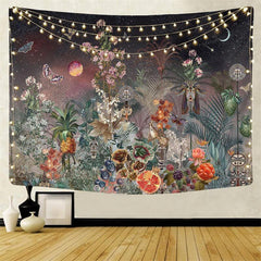Lofaris Mysterious Forest Butterfly Landscape Wall Tapestry