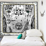 Load image into Gallery viewer, Lofaris Mysterious Pattern Black And White Abstract Wall Tapestry