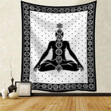 Load image into Gallery viewer, Lofaris Mysterious Pattern Black And White Divination Wall Tapestry