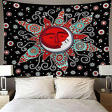 Load image into Gallery viewer, Lofaris Mysterious Sun And Moon Bohemian Abstract Wall Tapestry