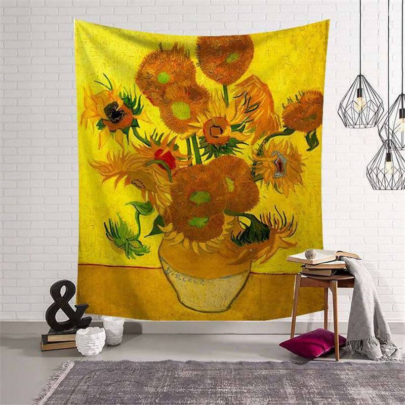Lofaris Natural Vitality Floral Painting Style Wall Tapestry