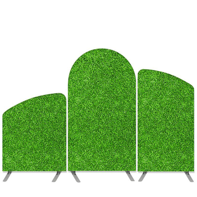 Lofaris Nature Grassland Theme Green Leaves Birthday Arch Backdrop Kit