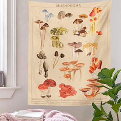Lofaris Nature Mushrooms Novelty Still Life Family Wall Tapestry