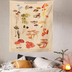 Lofaris Nature Mushrooms Novelty Still Life Family Wall Tapestry
