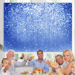 Lofaris Navy Blue Bokeh Themed Happy Birthday Backdrop For Girl