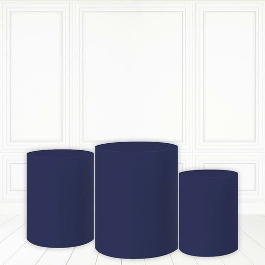 Lofaris Navy Blue Pedestal Cover Solid Color Cake Table