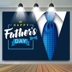 Lofaris Navy Blue Tie Happy Fathers Day Decoration Backdrop
