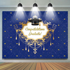 Lofaris Navy Blue Backdrop For Celebrating Graduation Party