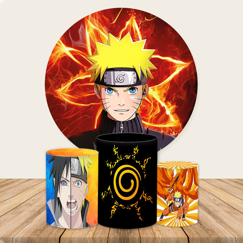 Lofaris Ninja Naruto Anime Themed Circke Party Backdrop Kit