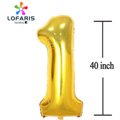 Lofaris Number 16 Balloons Gold Big Giant 40 Inch DIY Birthday Party Decoration