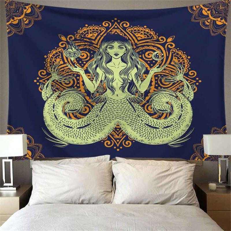 Lofaris Octopus Princess Bohemian Abstract Trippy Wall Tapestry