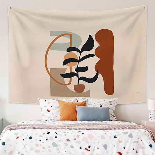 Lofaris Off White Family Still Life Abstract Moon Custom Tapestry