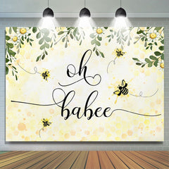 Lofaris Oh Babee Honey Sunflower Backdrop for Baby Shower