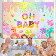 Lofaris Oh Baby Dessert And Candy Gender Reveal Backdrop