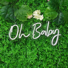 Lofaris Oh Baby Neon LED Sign Handmade For Gender Reveal Party Room