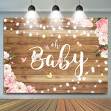 Load image into Gallery viewer, Lofaris Oh Baby Pink and White Flower Shower Backdrop