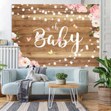 Load image into Gallery viewer, Lofaris Oh Baby Pink and White Flower Shower Backdrop