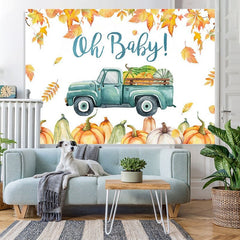 Lofaris Oh Baby!pumpkin truck Baby shower Photoshoot backdrop