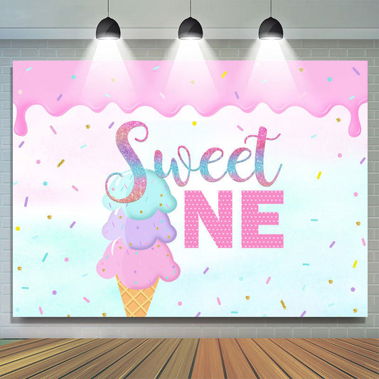 Lofaris One Birthday Summer Little Girls Photoshoot Backdrop