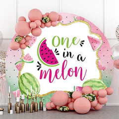 Lofaris One In A Melon Summer Simple Circle Birthday Backdrop