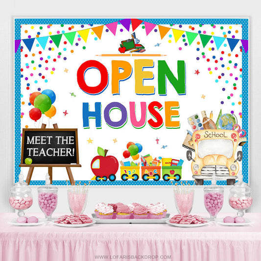Lofaris Open House Meet The Teacher Back To School Backdrop