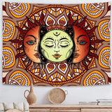 Load image into Gallery viewer, Lofaris Orange And Red Classic Bohemian Pattern Wall Tapestry