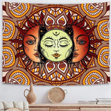 Load image into Gallery viewer, Lofaris Orange And Red Classic Bohemian Pattern Wall Tapestry