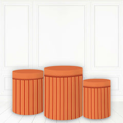 Lofaris Orange Red Cake Table Cover Printed Fabric Cylinder