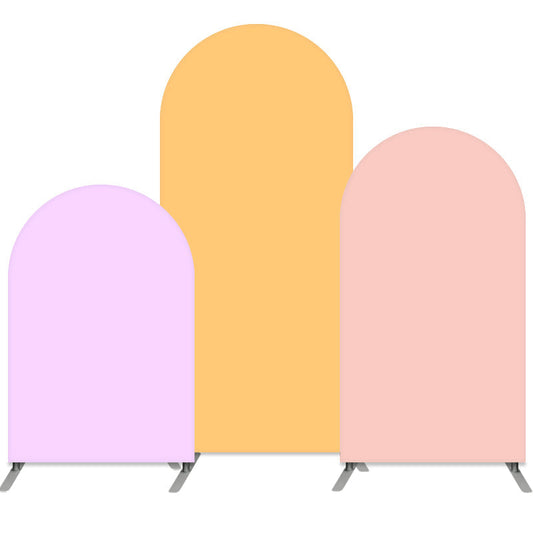 Lofaris Orange Solid Double-sided Party Arch Backdrop Kit