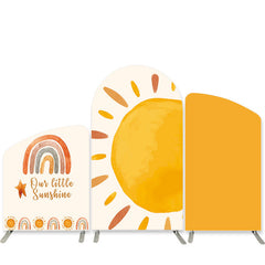 Lofaris Orange Sunshine Theme Happy Birthday Arch Backdrop Kit