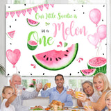 Load image into Gallery viewer, Lofaris Our Litter Sweetie Is Onemelon 1st Birthday Backdrop for Girl