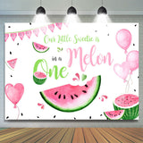 Load image into Gallery viewer, Lofaris Our Litter Sweetie Is Onemelon 1st Birthday Backdrop for Girl