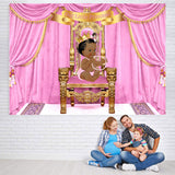 Load image into Gallery viewer, Lofaris Our Little Princess Pink and Gold Baby Shower Backdorop