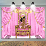Load image into Gallery viewer, Lofaris Our Little Princess Pink and Gold Baby Shower Backdorop