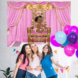 Load image into Gallery viewer, Lofaris Our Little Princess Pink and Gold Baby Shower Backdorop