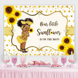 Load image into Gallery viewer, Lofaris Sunflower And Glitter Baby Shower Backdrop For Girl