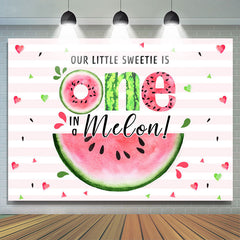 Lofaris Our Little Sweetie Is One In A Melon Birthday Backdrop