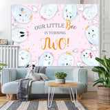 Load image into Gallery viewer, Lofaris Our Littlt Boo Is Thrning Two 2nd Birthday Backdrop