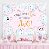 Load image into Gallery viewer, Lofaris Our Littlt Boo Is Thrning Two 2nd Birthday Backdrop