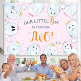 Load image into Gallery viewer, Lofaris Our Littlt Boo Is Thrning Two 2nd Birthday Backdrop