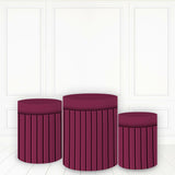 Load image into Gallery viewer, Lofaris Oxblood Red Pedestal Cover Printed Fabric Pillar