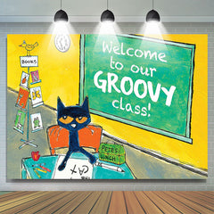 Lofaris Painted Theme Welcome To Our Groovy Class 2022 Backdrop