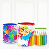 Load image into Gallery viewer, Lofaris Palette And Brushes Plinth Cover Pigments Splash Cylinder