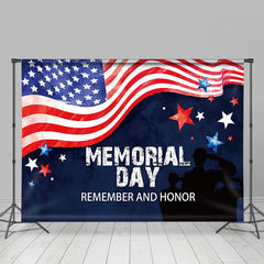 Lofaris Patriotic Stars and Stripes Memorial Day Backdrop Banner