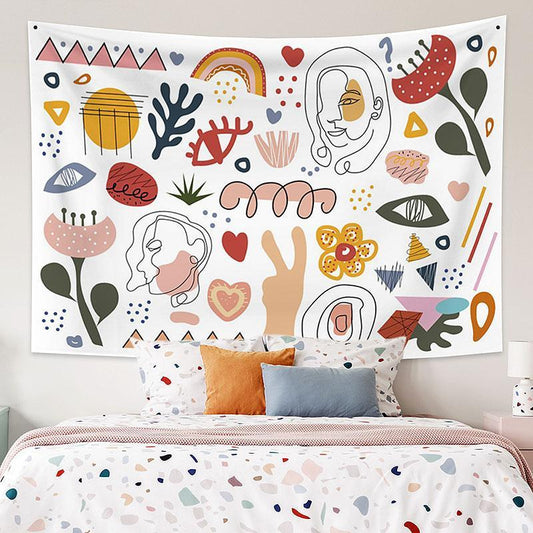 Lofaris Pattern Floral Family Still Life Abstract Custom Tapestry